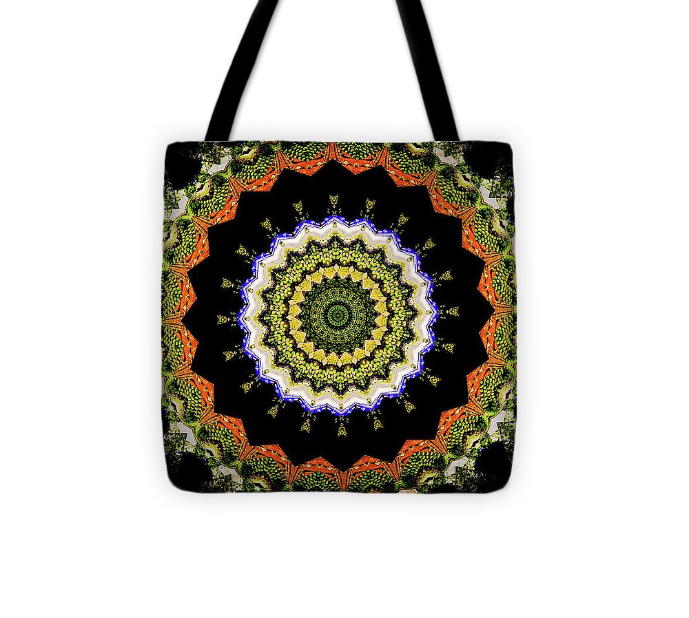 Dark and Light Abstract Mandala - Tote Bag