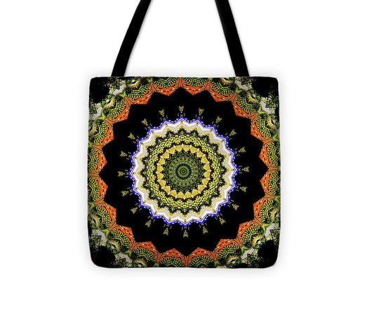 Dark and Light Abstract Mandala - Tote Bag