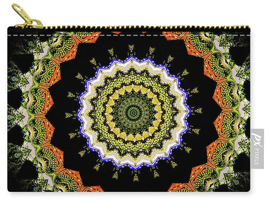 Dark and Light Abstract Mandala - Zip Pouch