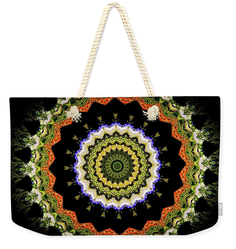 Dark and Light Abstract Mandala - Weekender Tote Bag
