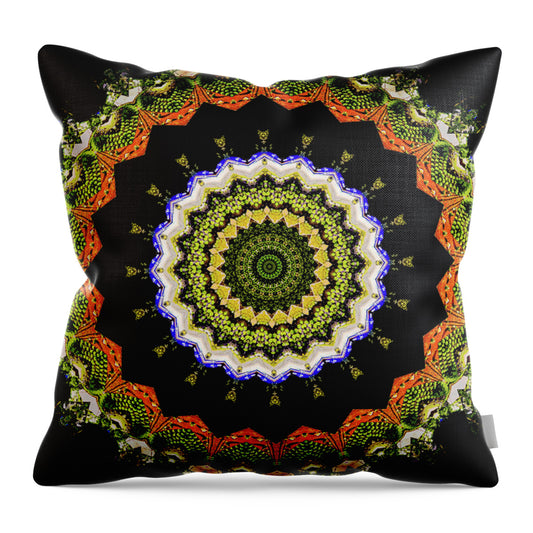 Dark and Light Abstract Mandala - Throw Pillow
