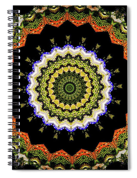 Dark and Light Abstract Mandala - Spiral Notebook