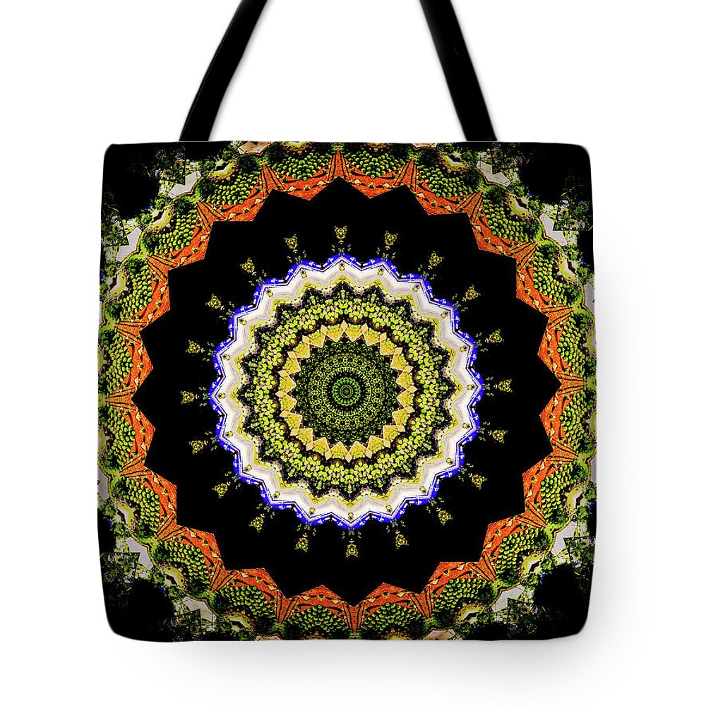 Dark and Light Abstract Mandala - Tote Bag