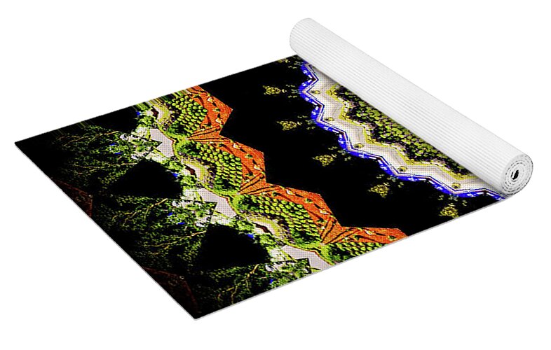 Dark and Light Abstract Mandala - Yoga Mat
