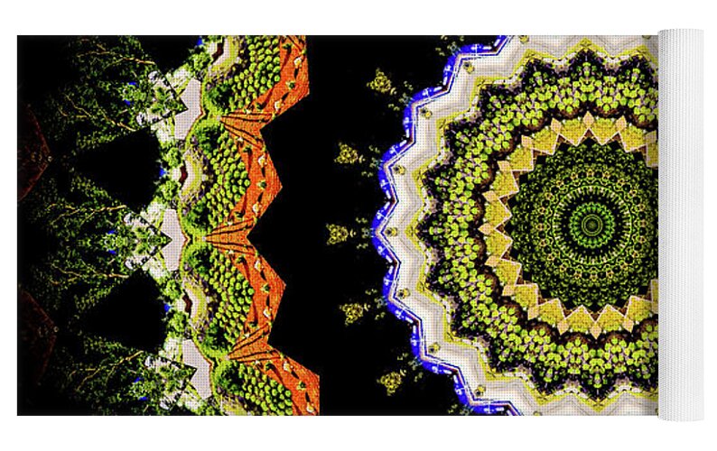 Dark and Light Abstract Mandala - Yoga Mat