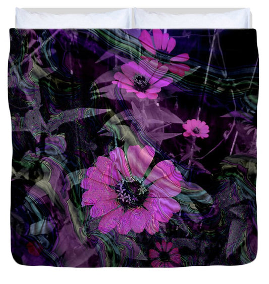 Dark Pinks Flowers and Patterns - Duvet Cover