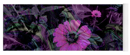 Dark Pinks Flowers and Patterns - Yoga Mat