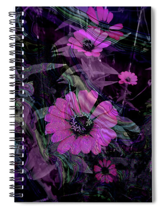 Dark Pinks Flowers and Patterns - Spiral Notebook