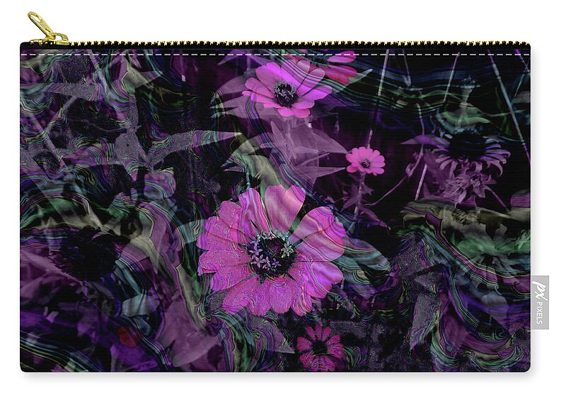 Dark Pinks Flowers and Patterns - Zip Pouch