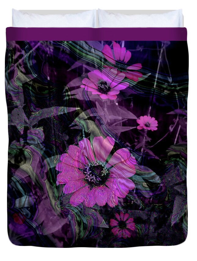 Dark Pinks Flowers and Patterns - Duvet Cover