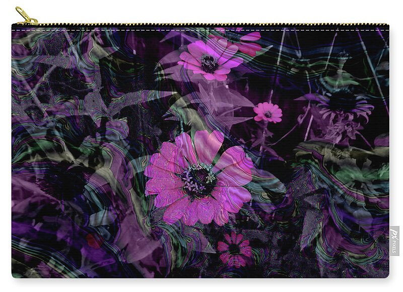 Dark Pinks Flowers and Patterns - Zip Pouch