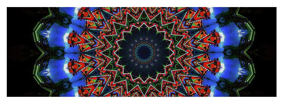 Darkness and Blue Light Mandala - Yoga Mat
