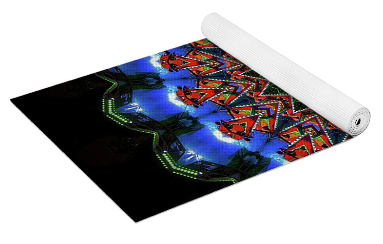 Darkness and Blue Light Mandala - Yoga Mat