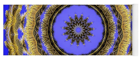 Desert Blues Circle Mandala - Yoga Mat