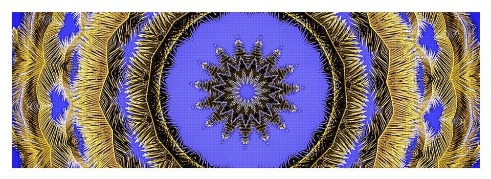 Desert Blues Circle Mandala - Yoga Mat