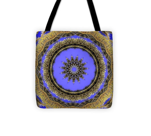 Desert Blues Circle Mandala - Tote Bag