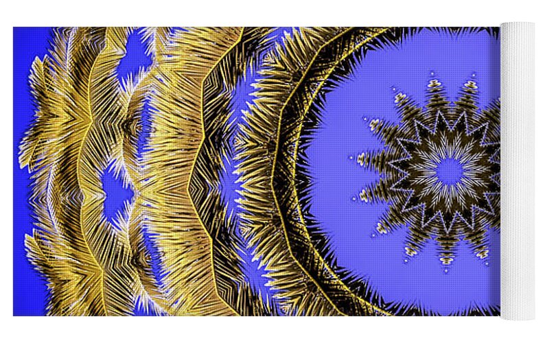 Desert Blues Circle Mandala - Yoga Mat