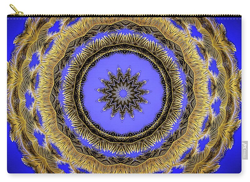 Desert Blues Circle Mandala - Zip Pouch