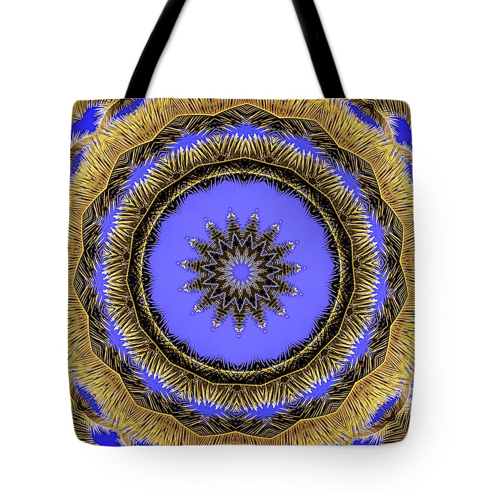 Desert Blues Circle Mandala - Tote Bag