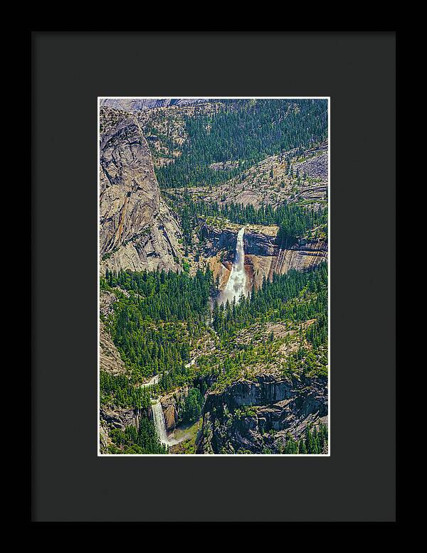 Double Waterfall in Glacier Point - Framed Print