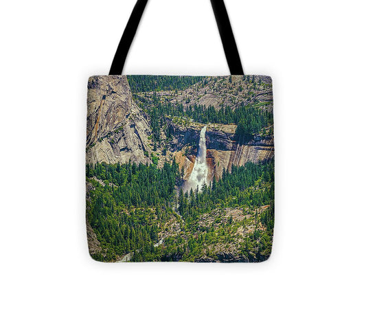 Double Waterfall in Glacier Point - Tote Bag