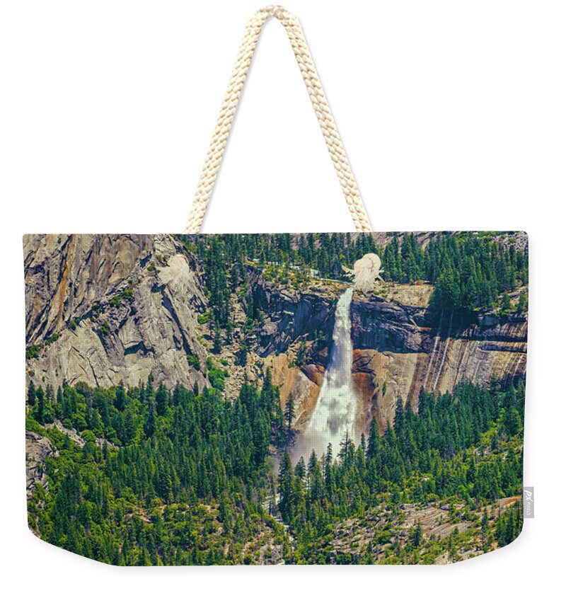 Double Waterfall in Glacier Point - Weekender Tote Bag