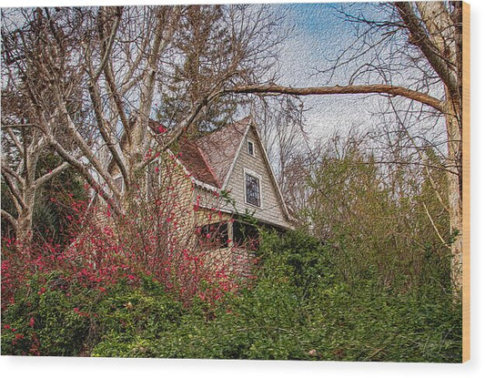 Dreamy Home Landscape - Wood Print