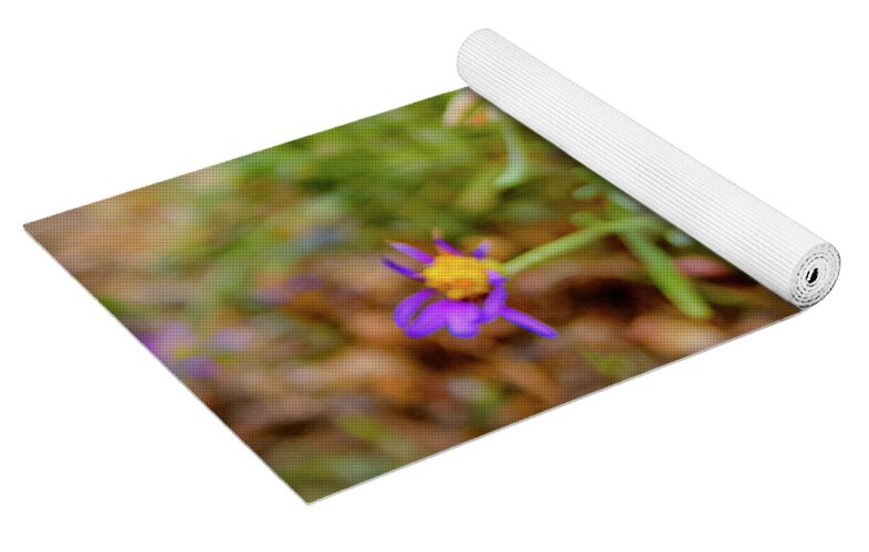 Dreamy Purple and Yellow Flowers Landscape - Yoga Mat