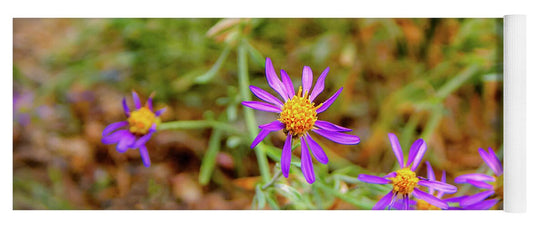 Dreamy Purple and Yellow Flowers Landscape - Yoga Mat