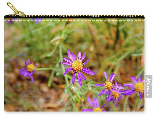 Dreamy Purple and Yellow Flowers Landscape - Zip Pouch