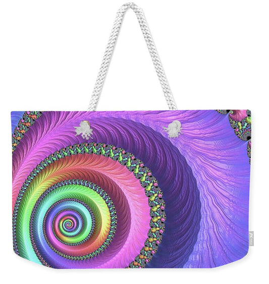 Easter Pastels Digital Fractals - Weekender Tote Bag