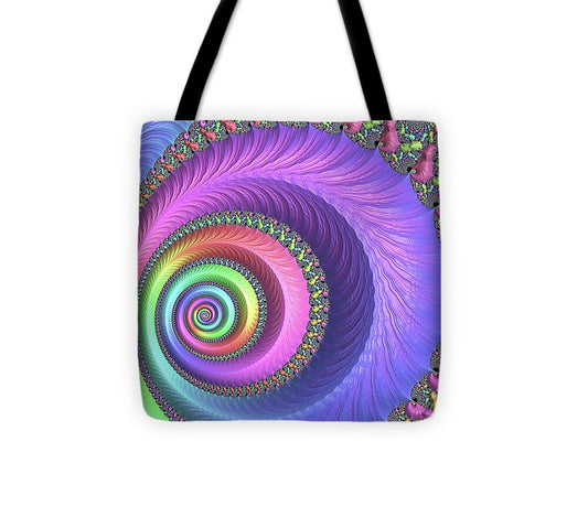 Easter Pastels Digital Fractals - Tote Bag