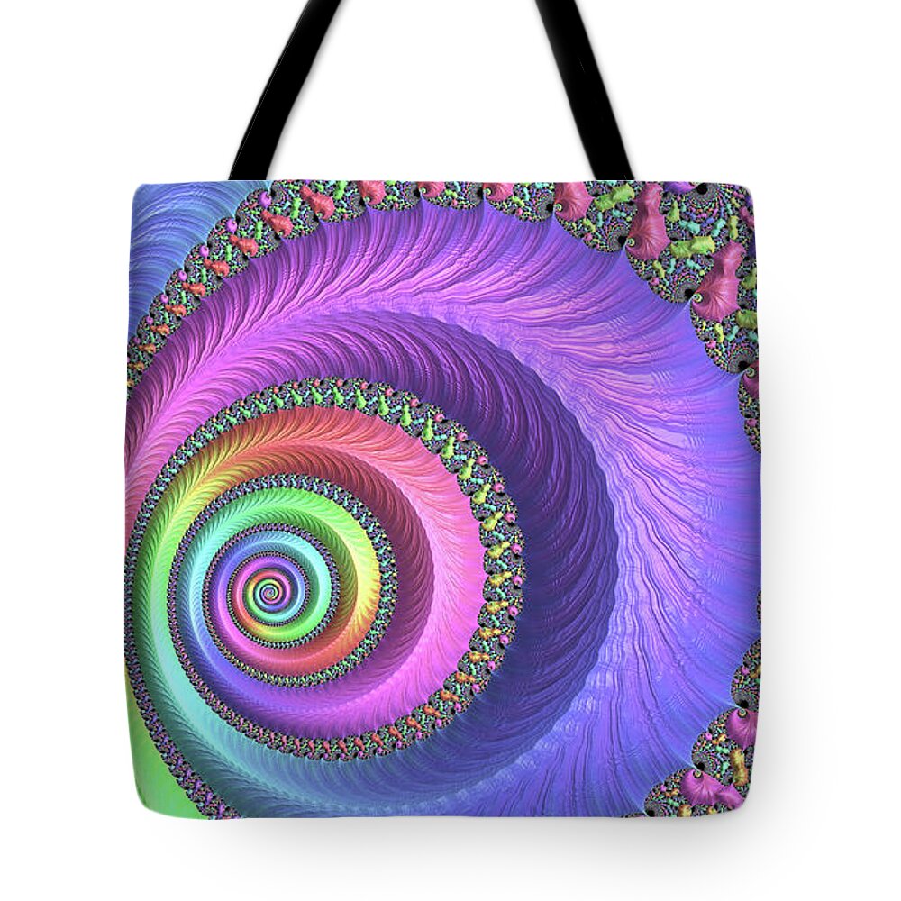 Easter Pastels Digital Fractals - Tote Bag