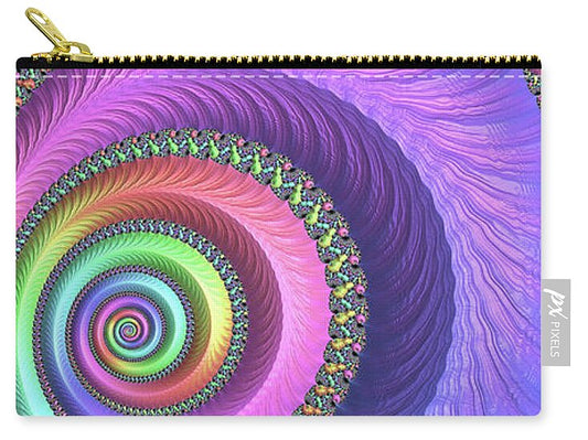 Easter Pastels Digital Fractals - Zip Pouch