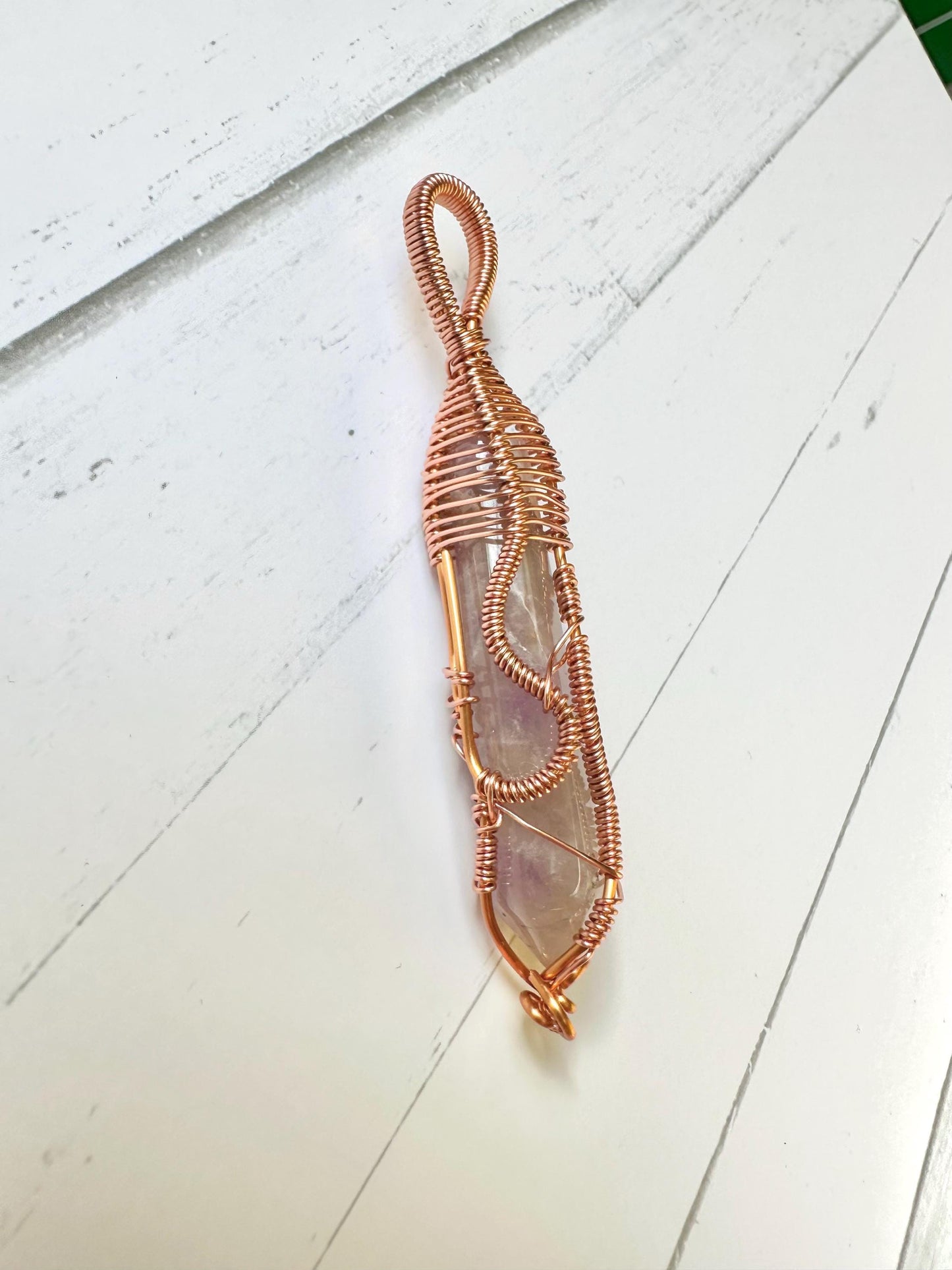 Calming Amethyst Wand Wrapped in Copper