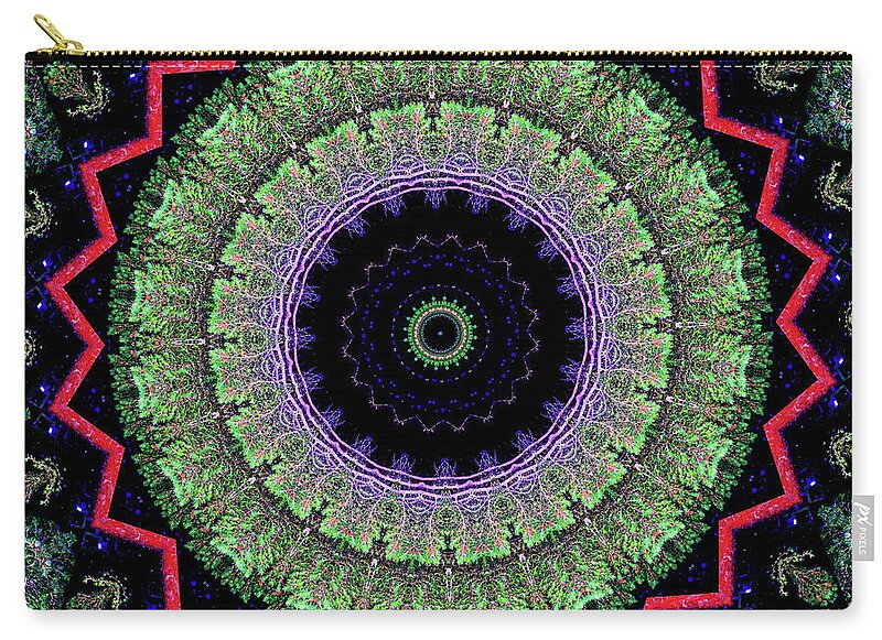 Eccentric Geometric Mandala - Zip Pouch
