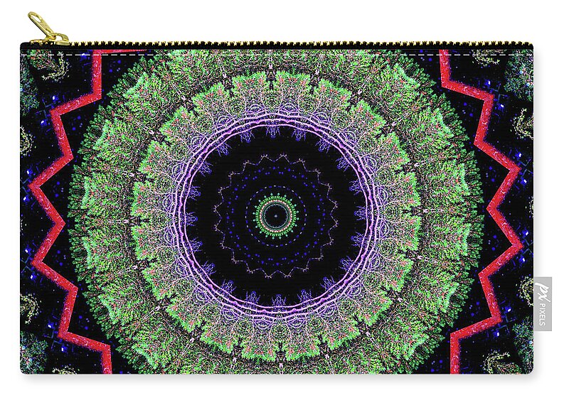 Eccentric Geometric Mandala - Zip Pouch