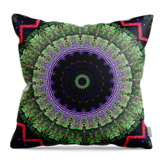 Eccentric Geometric Mandala - Throw Pillow