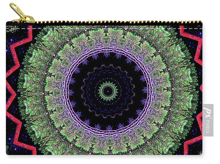 Eccentric Geometric Mandala - Zip Pouch