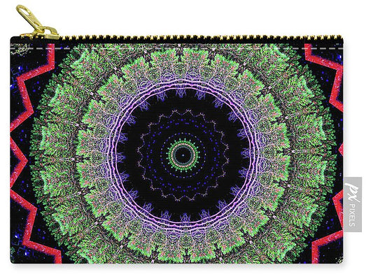 Eccentric Geometric Mandala - Zip Pouch