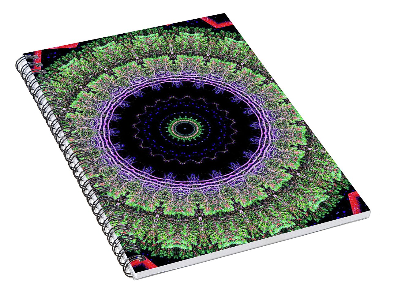 Eccentric Geometric Mandala - Spiral Notebook