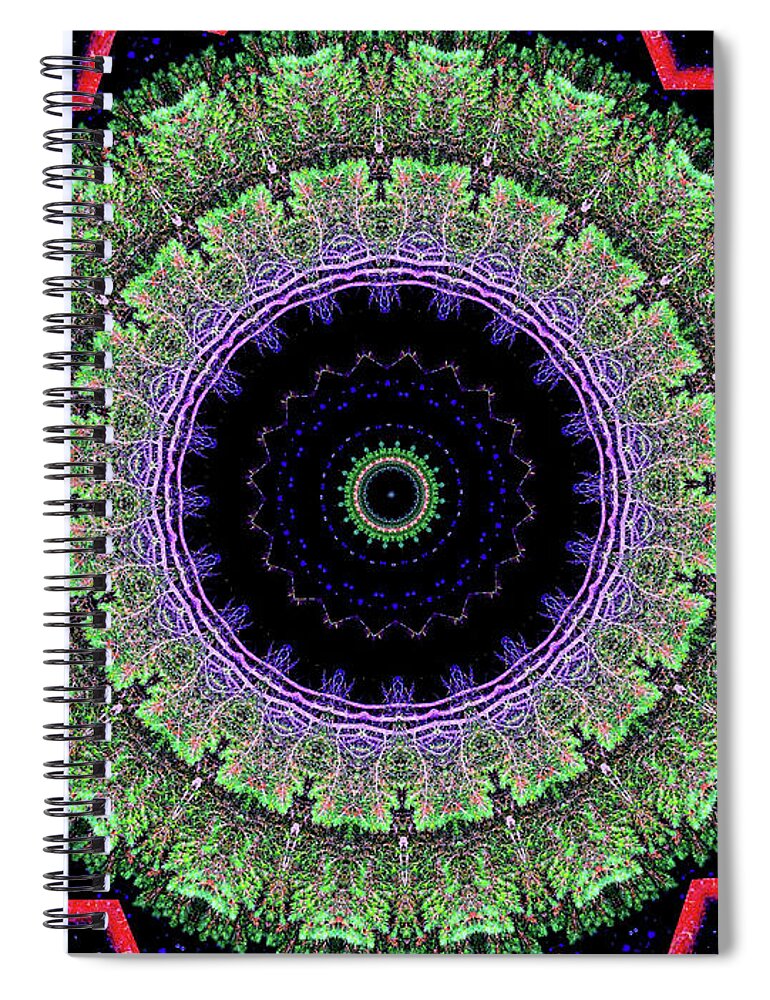 Eccentric Geometric Mandala - Spiral Notebook