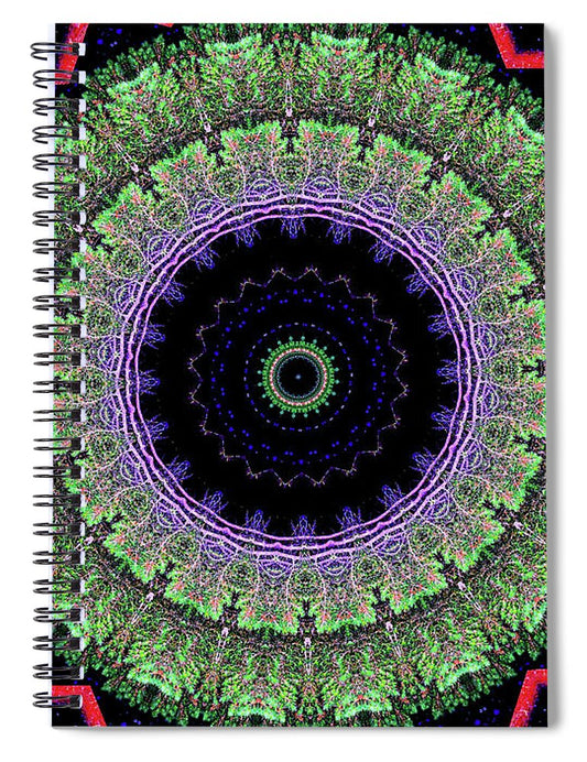 Eccentric Geometric Mandala - Spiral Notebook