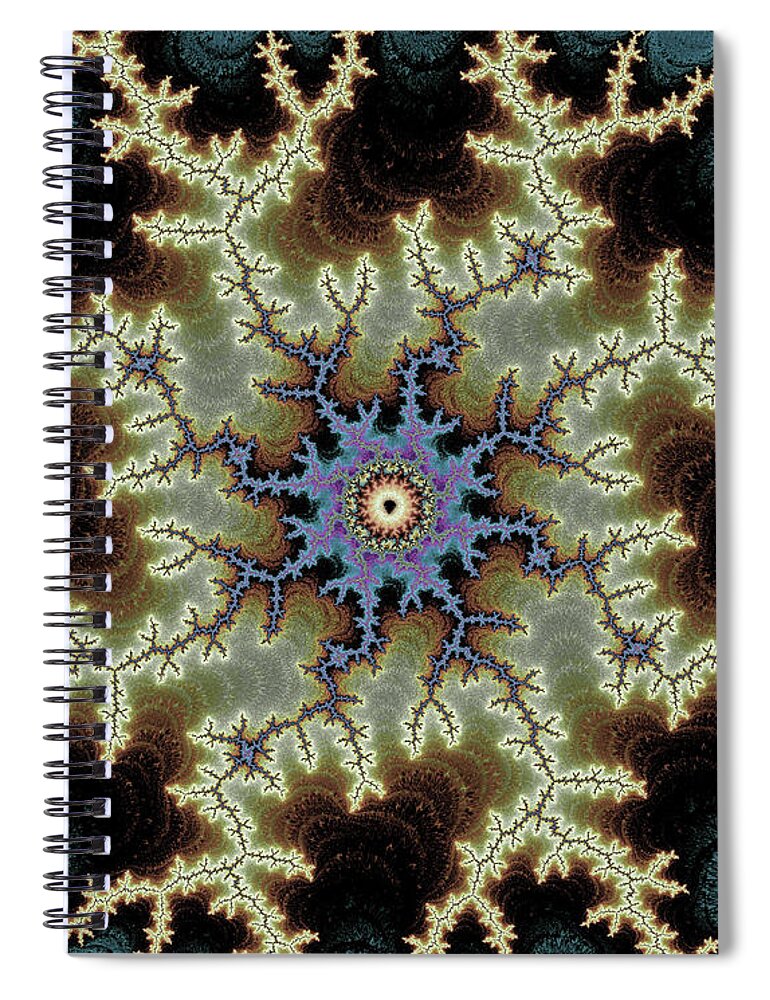 Electric Rays of Fractals Abstracts - Spiral Notebook