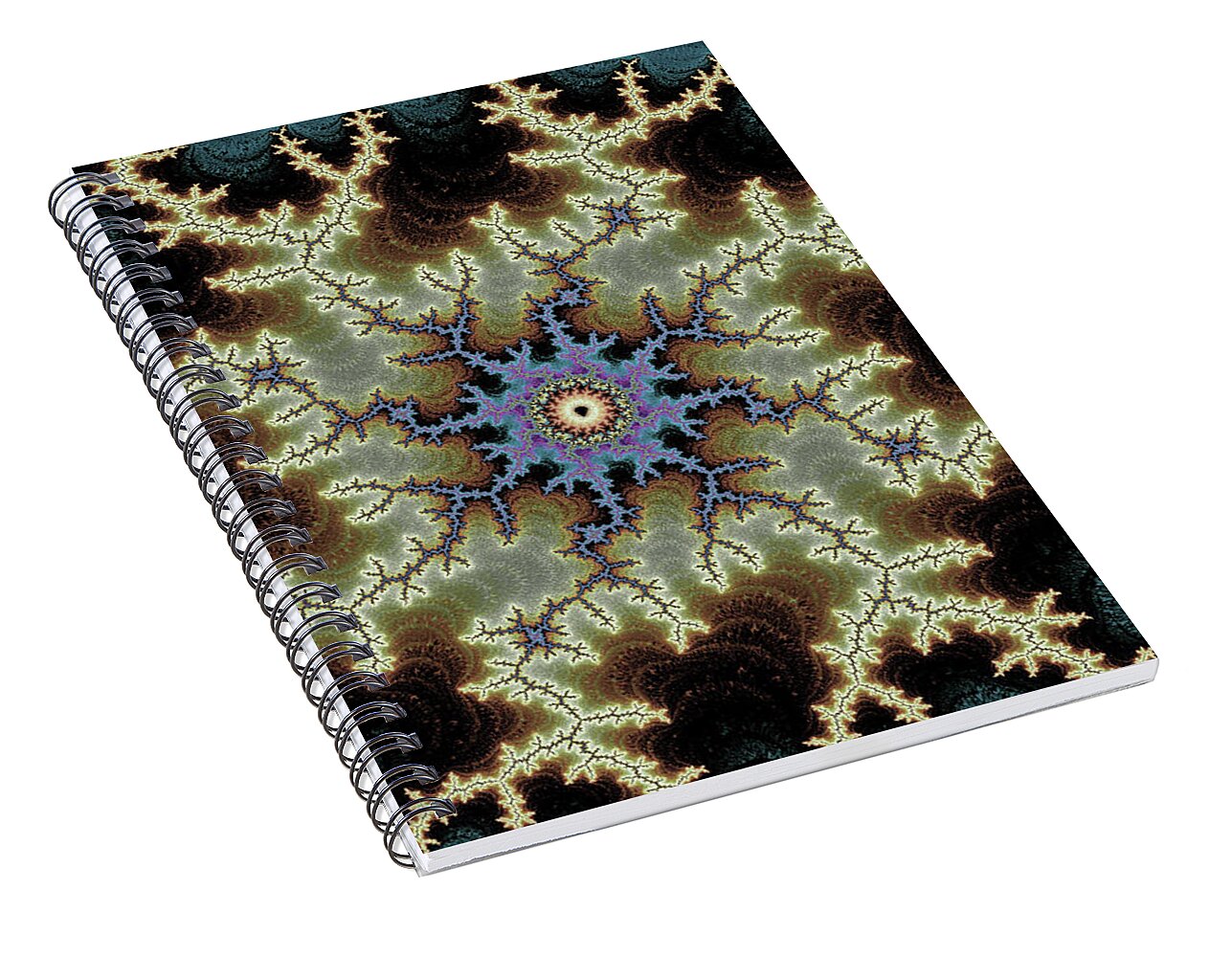 Electric Rays of Fractals Abstracts - Spiral Notebook