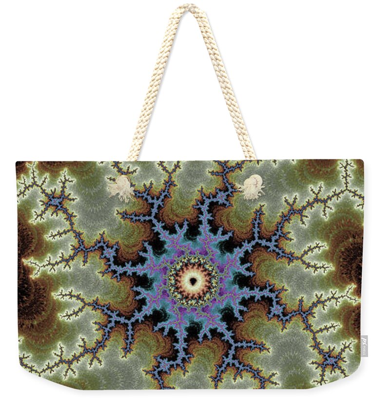 Electric Rays of Fractals Abstracts - Weekender Tote Bag