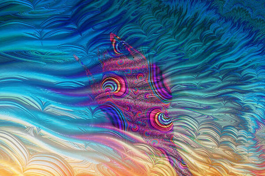 Feathery Fractals Artistic Design - Art Print