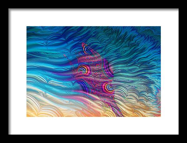 Feathery Fractals Artistic Design - Framed Print