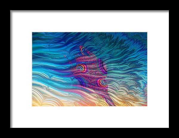 Feathery Fractals Artistic Design - Framed Print