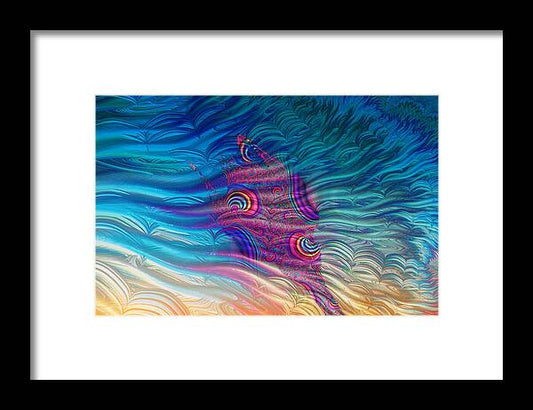 Feathery Fractals Artistic Design - Framed Print